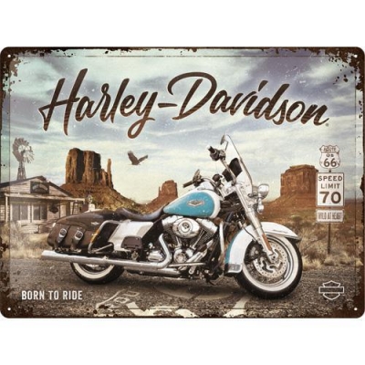Harley Davidson Route66 Retro Szyld Tablica 30x40cm USA Texas Arizona